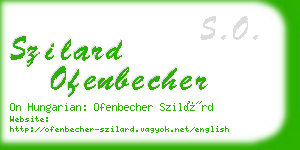 szilard ofenbecher business card